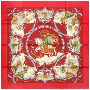 HERMÈS vintage scarf “Cavaliers des Nuages” by Jean-Christophe Donnadieu
